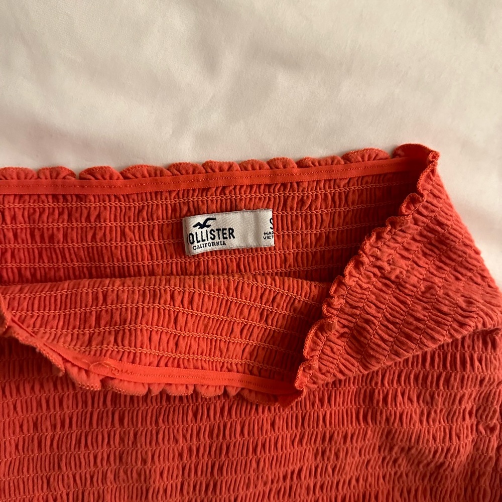 Salmon hot pink color tube top scrunchy